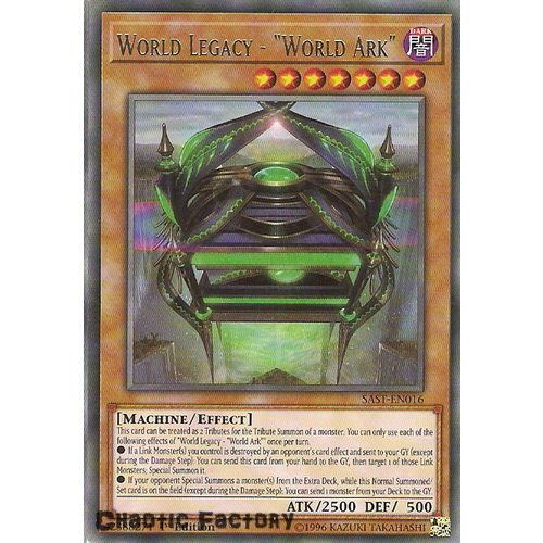 Yuigoh SAST-EN016 World Legacy - World Ark Rare 1st Edition NM