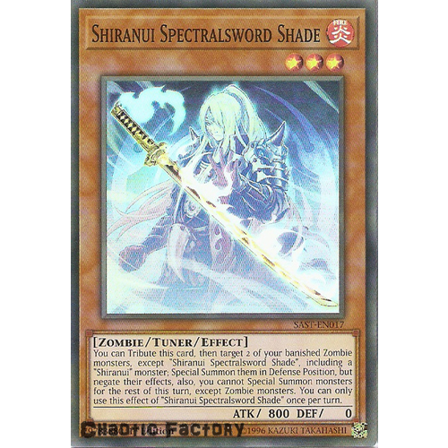 Yuigoh SAST-EN017 Shiranui Spectralsword Shade Super Rare 1st Edition NM