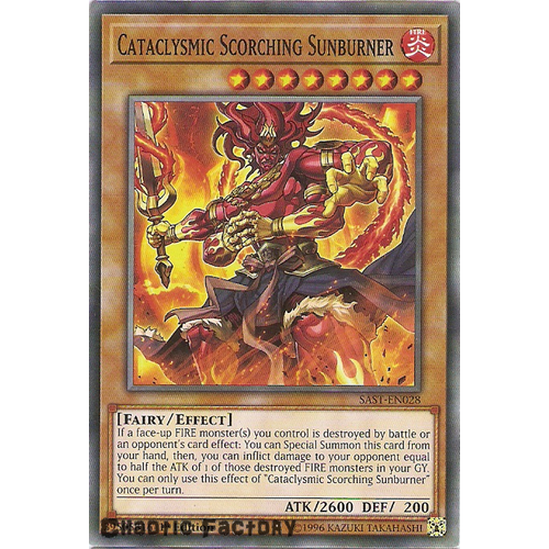 Yuigoh SAST-EN028 Cataclysmic Scorching Sunburner Common 1st Edition NM