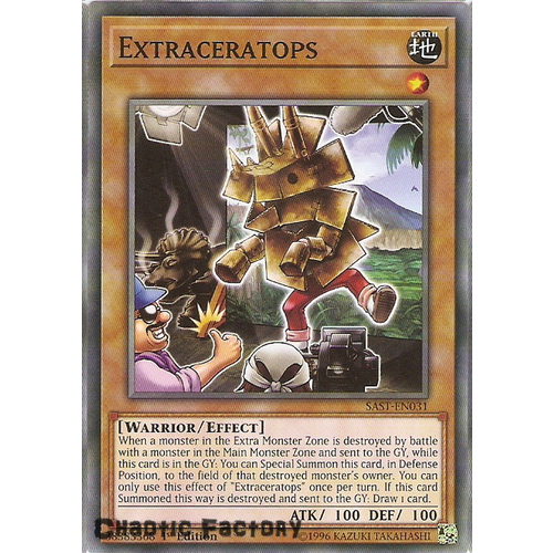 Yuigoh SAST-EN031 Extraceratops Common 1st Edition NM