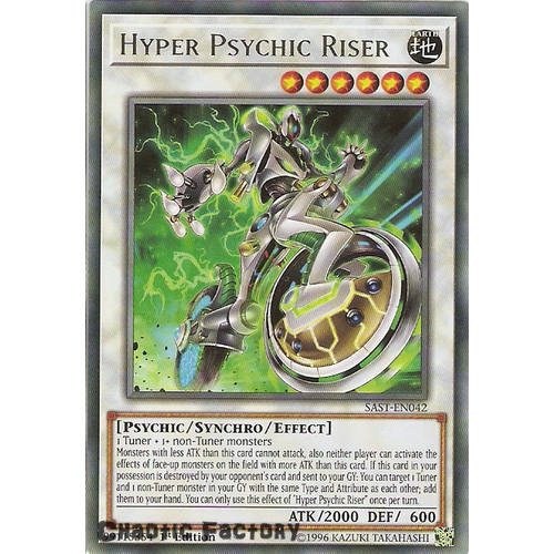 Yuigoh SAST-EN042 Hyper Psychic Riser Rare 1st Edition NM
