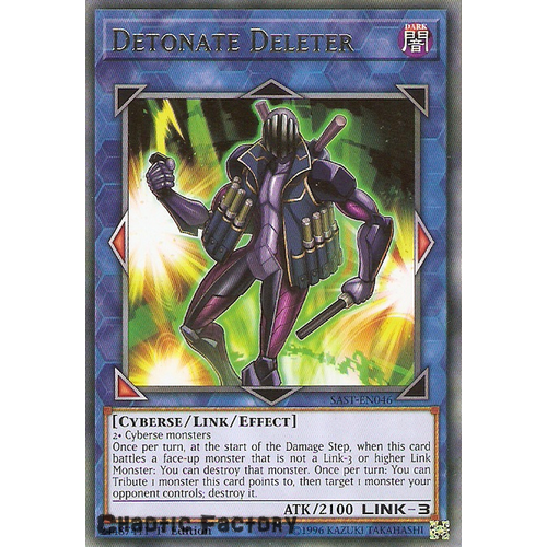 Yuigoh SAST-EN046 Detonate Deleter Rare 1st Edition NM