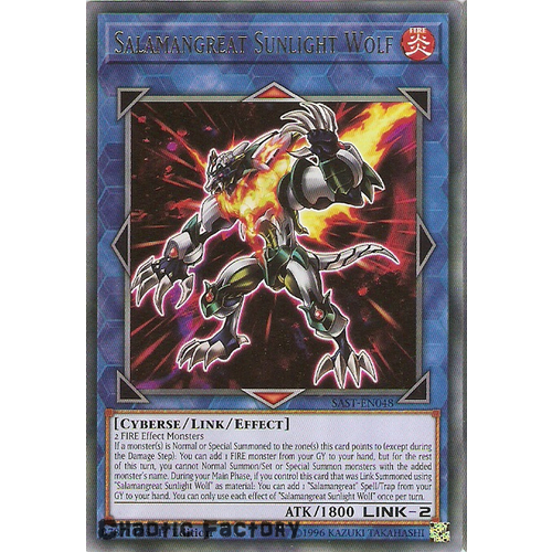 Yuigoh SAST-EN048 Salamangreat Sunlight Wolf Rare 1st Edition NM
