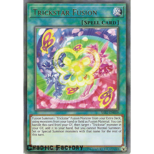 Yuigoh SAST-EN059 Trickstar Fusion Rare 1st Edition NM