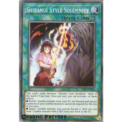 Yuigoh SAST-EN064 Shiranui Style Solemnity Common 1st Edition NM
