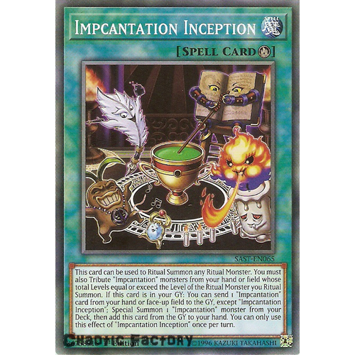 Yuigoh SAST-EN065 Impcantation Inception Common 1st Edition NM