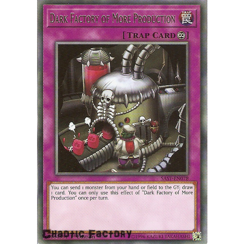 Yuigoh SAST-EN078 Dark Factory of More Production Rare 1st Edition NM