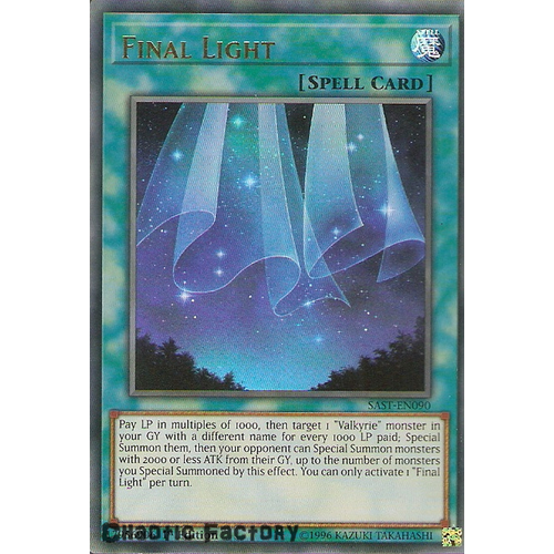 Yuigoh SAST-EN090 Final Light Ultra Rare 1st Edition NM