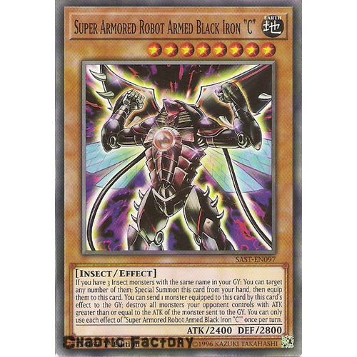 Yuigoh SAST-EN097 Super Armored Robot Armed Black Iron C"" Common 1st Edition NM