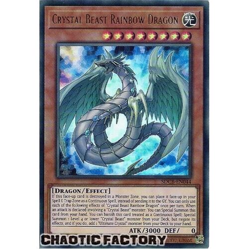 SDCB-EN044 Crystal Beast Rainbow Dragon Ultra Rare 1st Edition NM