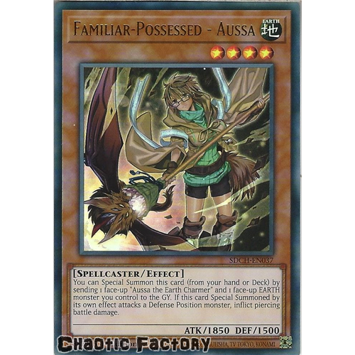 SDCH-EN037 Familiar-Possessed - Aussa Alternate Art Ultra Rare 1st Edition NM