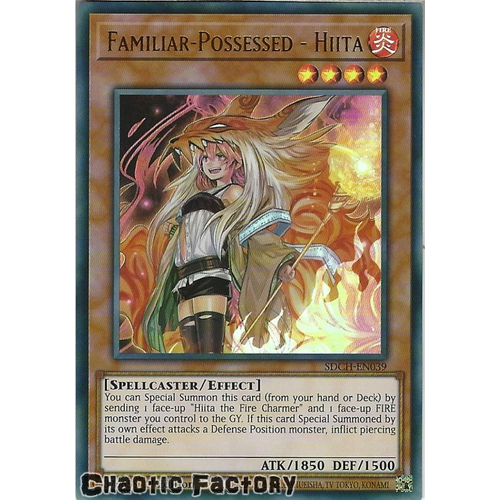 SDCH-EN039 Familiar-Possessed - Hiita Alternate Art Ultra Rare 1st Edition NM