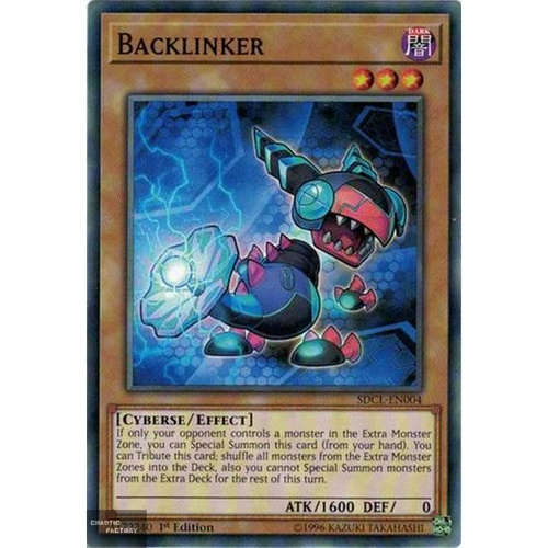 Yugioh SDCL-EN004 Backlinker Common 1st Edition