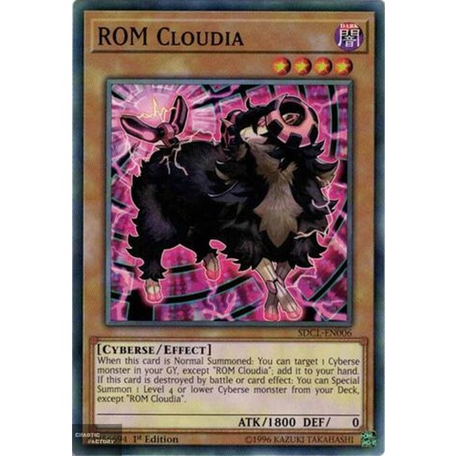 Yugioh SDCL-EN006 ROM Cloudia Common 1st Edition