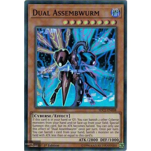 Yugioh SDCL-EN008 Dual Assembwurm Super Rare 1st Edition