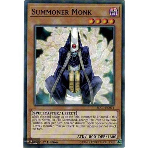 Yugioh SDCL-EN014 Summoner Monk Common 1st Edition