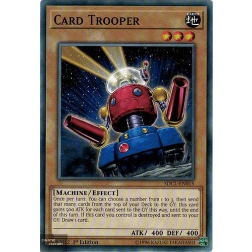 Yugioh SDCL-EN015 Card Trooper Common 1st Edition