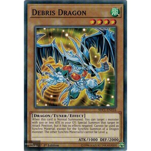 Yugioh SDCL-EN016 Debris Dragon Common 1st Edition