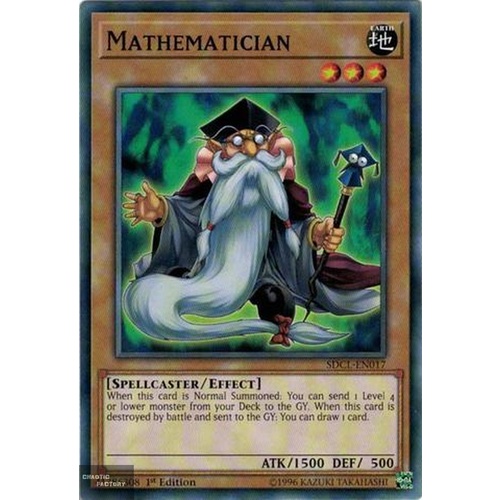 Yugioh SDCL-EN017 Mathematician Common 1st Edition NM