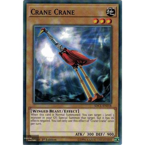 Yugioh SDCL-EN018 Crane Crane Common 1st Edition