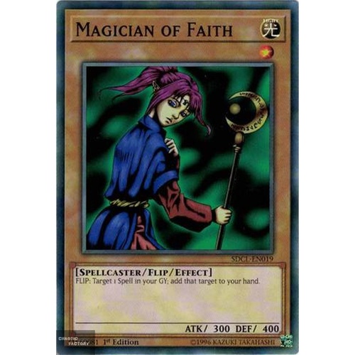 Yugioh SDCL-EN019 Magician of Faith Common 1st Edition