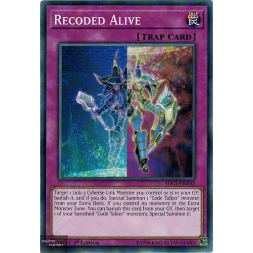 Yugioh SDCL-EN032 Recoded Alive Common 1st Edition