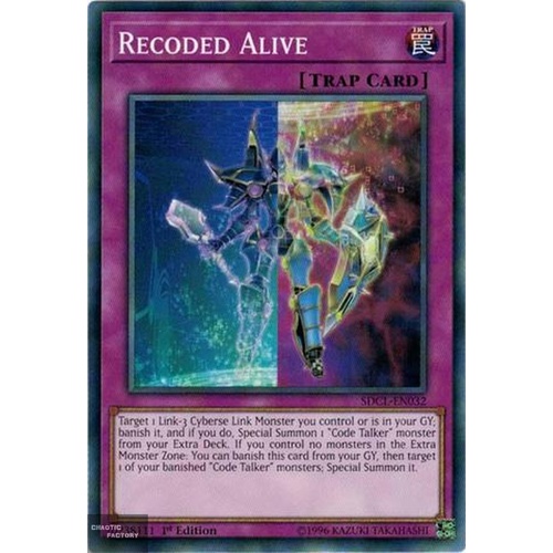 Yugioh SDCL-EN032 Recoded Alive Common 1st Edition