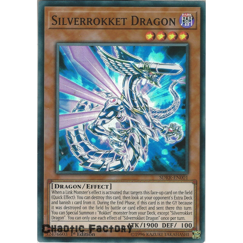 Yugioh SDRR-EN001 Silverrokket Dragon Super Rare 1st Edtion NM