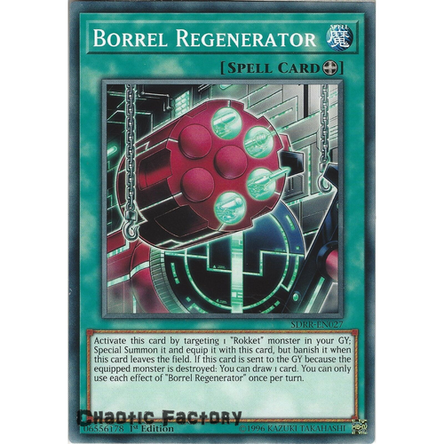 Yugioh SDRR-EN027 Borrel Regenerator Common 1st Edtion NM