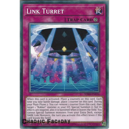 Yugioh SDRR-EN036 Link Turret Common 1st Edtion NM