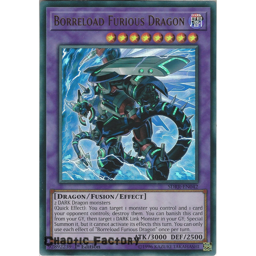 SDRR-EN042 Borreload Furious Dragon Ultra Rare 1st Edtion NM
