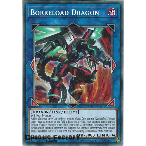 Yugioh SDRR-EN044 Borreload Dragon Common 1st Edtion NM 