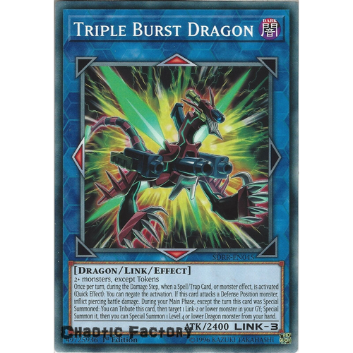 Yugioh SDRR-EN045 Triple Burst Dragon Common 1st Edtion NM