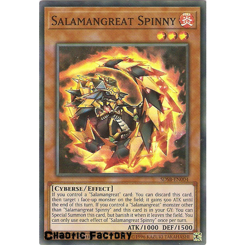 Yugioh SDSB-EN004 Salamangreat Spinny Super Rare 1st Edition NM