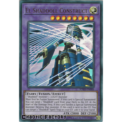 SDSH-EN046 El Shaddoll Construct (alternate art) Ultra Rare 1st Edtion NM