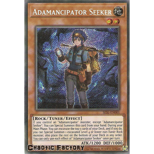 SESL-EN001 Adamancipator Seeker Secret Rare 1st Edition NM