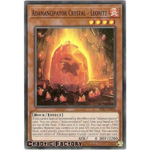 SESL-EN004 Adamancipator Crystal – Leonite Super Rare 1st Edition NM