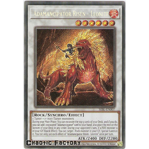 SESL-EN007 Adamancipator Risen – Leonite Secret Rare 1st Edition NM