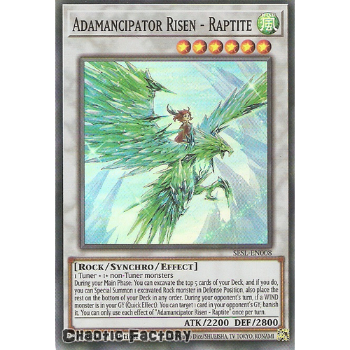 SESL-EN008 Adamancipator Risen – Raptite Super Rare 1st Edition NM