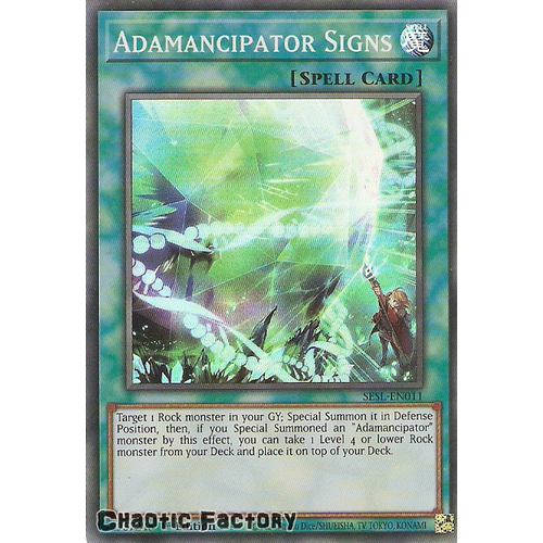 SESL-EN011 Adamancipator Signs Super Rare 1st Edition NM