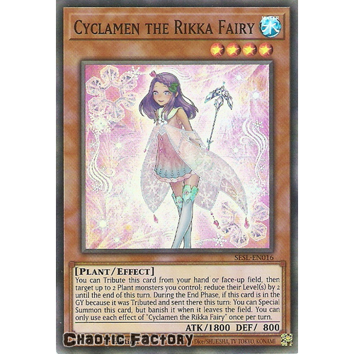 SESL-EN016 Cyclamen the Rikka Fairy Super Rare 1st Edition NM