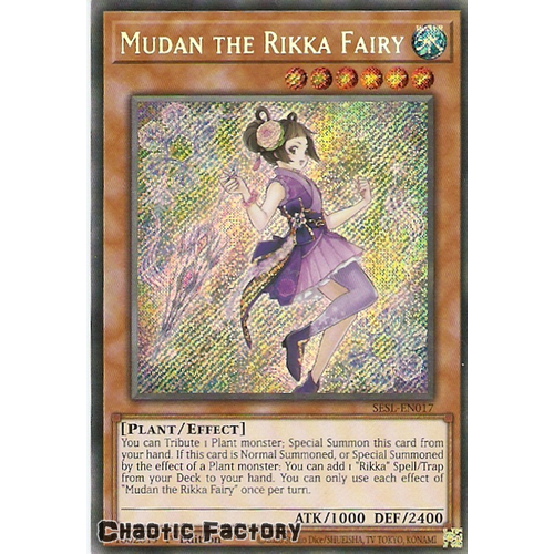 SESL-EN017 Mudan the Rikka Fairy Secret Rare 1st Edition NM