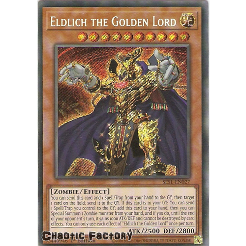 SESL-EN027 Eldlich the Golden Lord Secret Rare 1st Edition NM