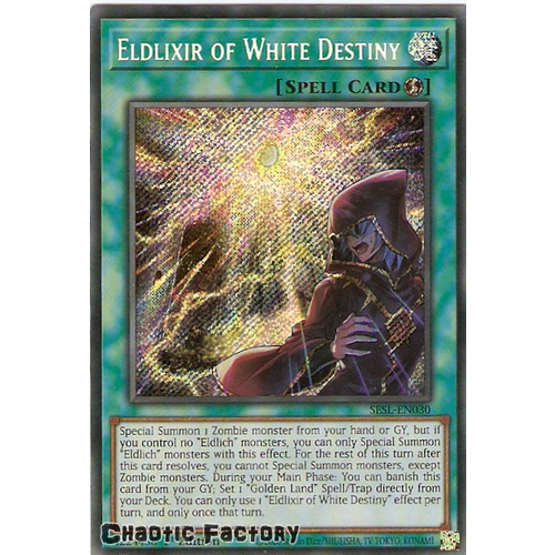 SESL-EN030 Eldlixir of White Destiny Secret Rare 1st Edition NM