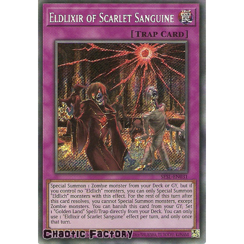 SESL-EN031 Eldlixir of Scarlet Sanguine Secret Rare 1st Edition NM