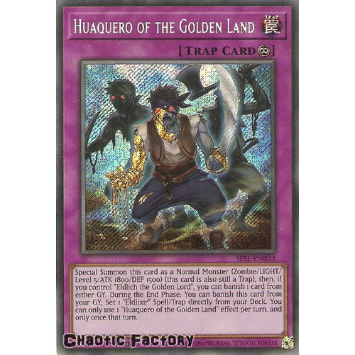 SESL-EN033 Huaquero of the Golden Land Secret Rare 1st Edition NM