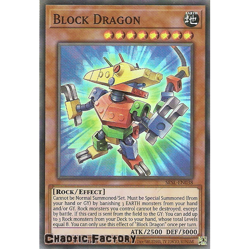 SESL-EN038 Block Dragon Super Rare 1st Edition NM
