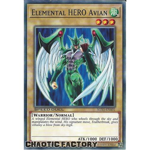 SGX1-ENA01 Elemental HERO Avian Common 1st Edition NM