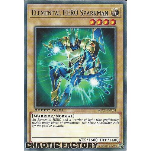 SGX1-ENA04 Elemental HERO Sparkman Common 1st Edition NM
