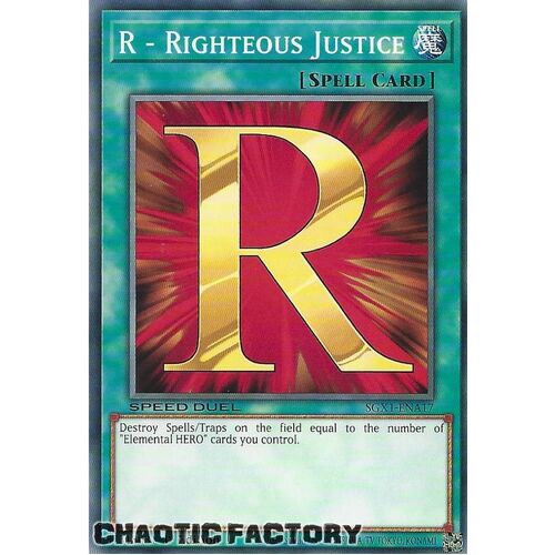 SGX1-ENA17 R - Righteous Justice Common 1st Edition NM